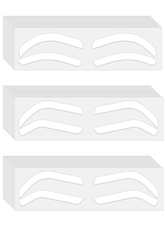 Bremorou 60 Pcs Eyebrow Templates for Women Eyebrow Stencil Stickers Disposable Adhesive Eyebrow Template Sticker for Shaping Airbrush Eyebrow Tape Shaper Template for Tinting Makeup - Image 1